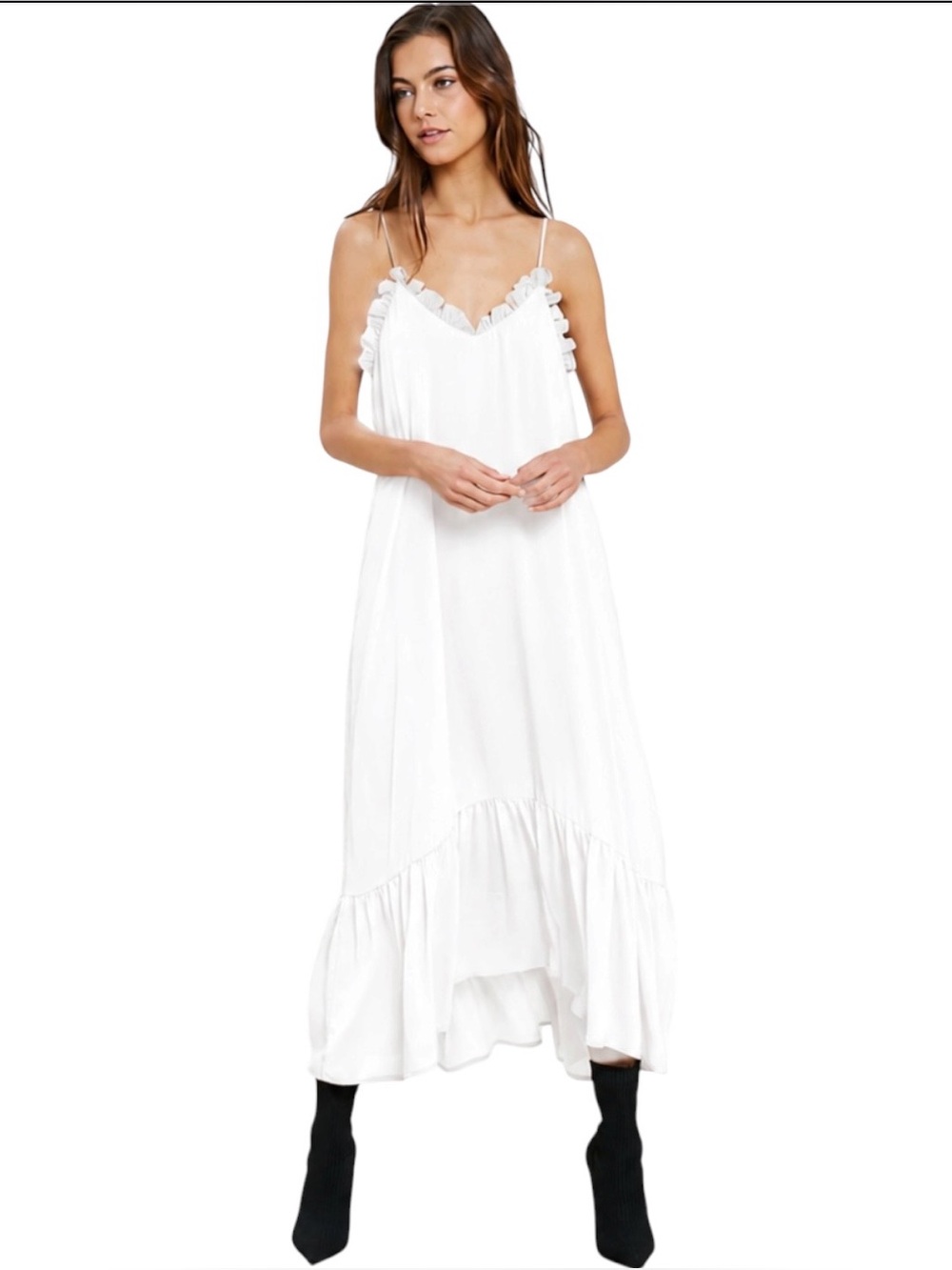 Wishlist Dara Dress Midi Length High Low Hem Boho Summer Beach Vacation